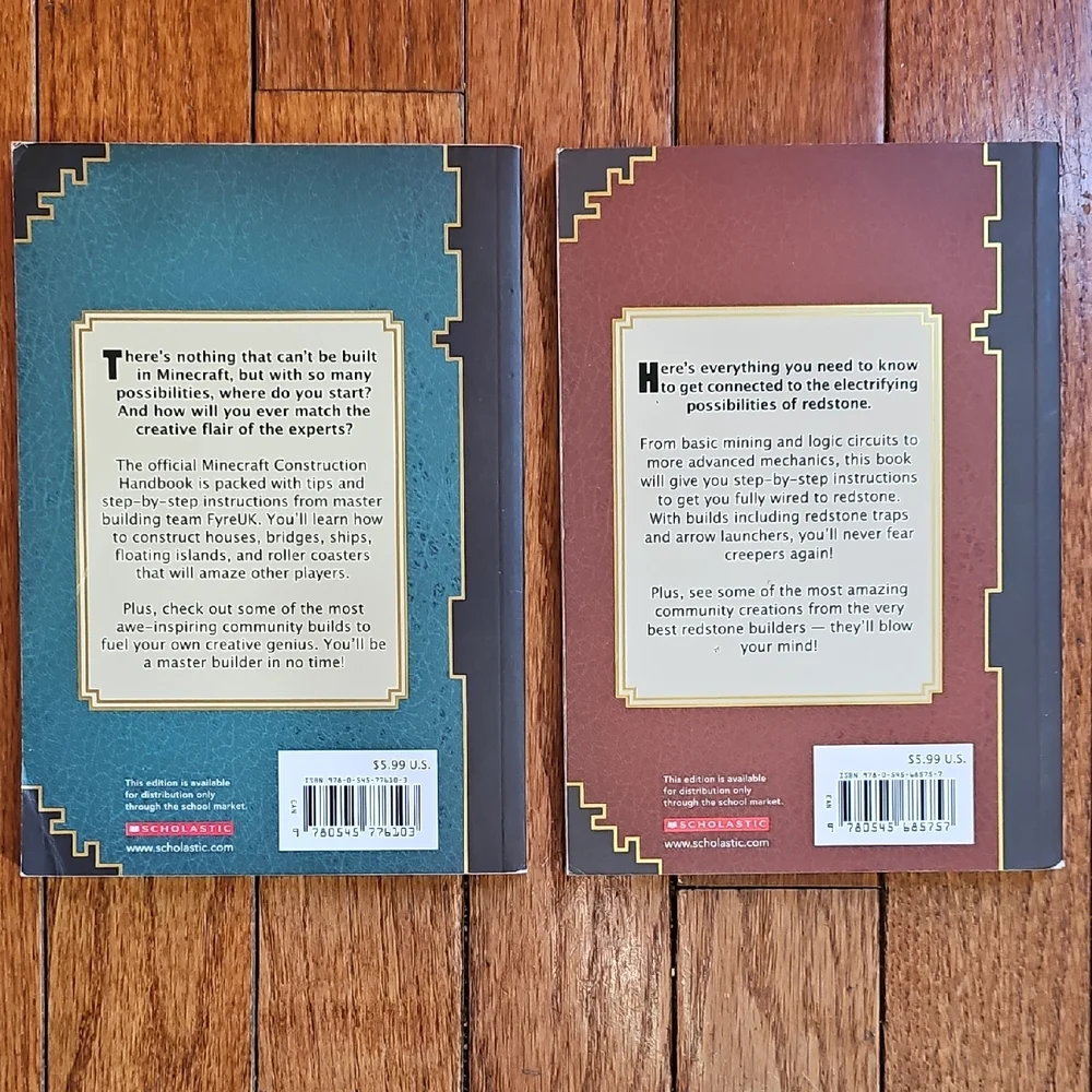 Mincraft Construction and Redstone Paperback Handbooks